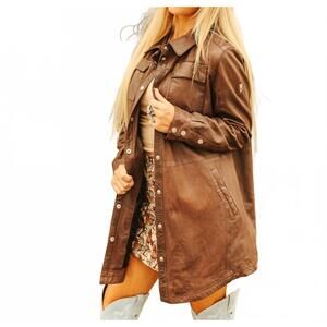 NEW MAURITIUS mahi rf leather jacket in brown